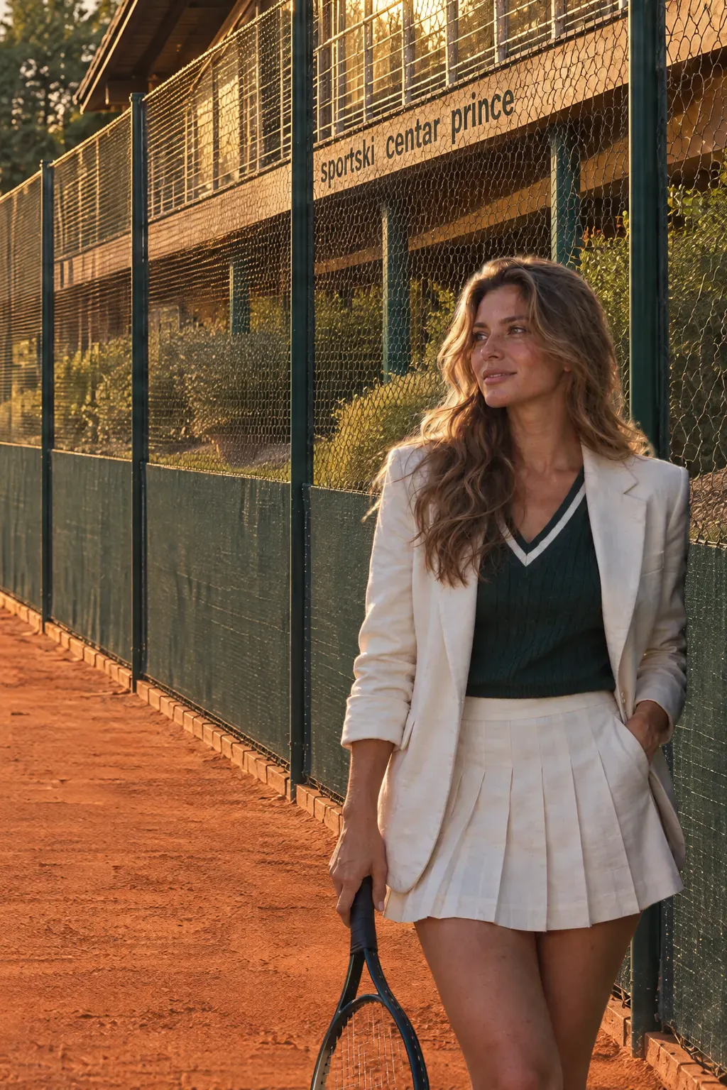 A player by the fence of court 3