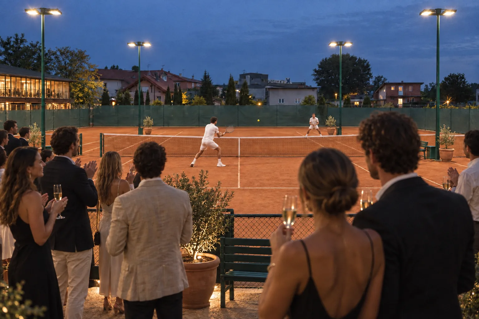 A tournament final under the floodlights